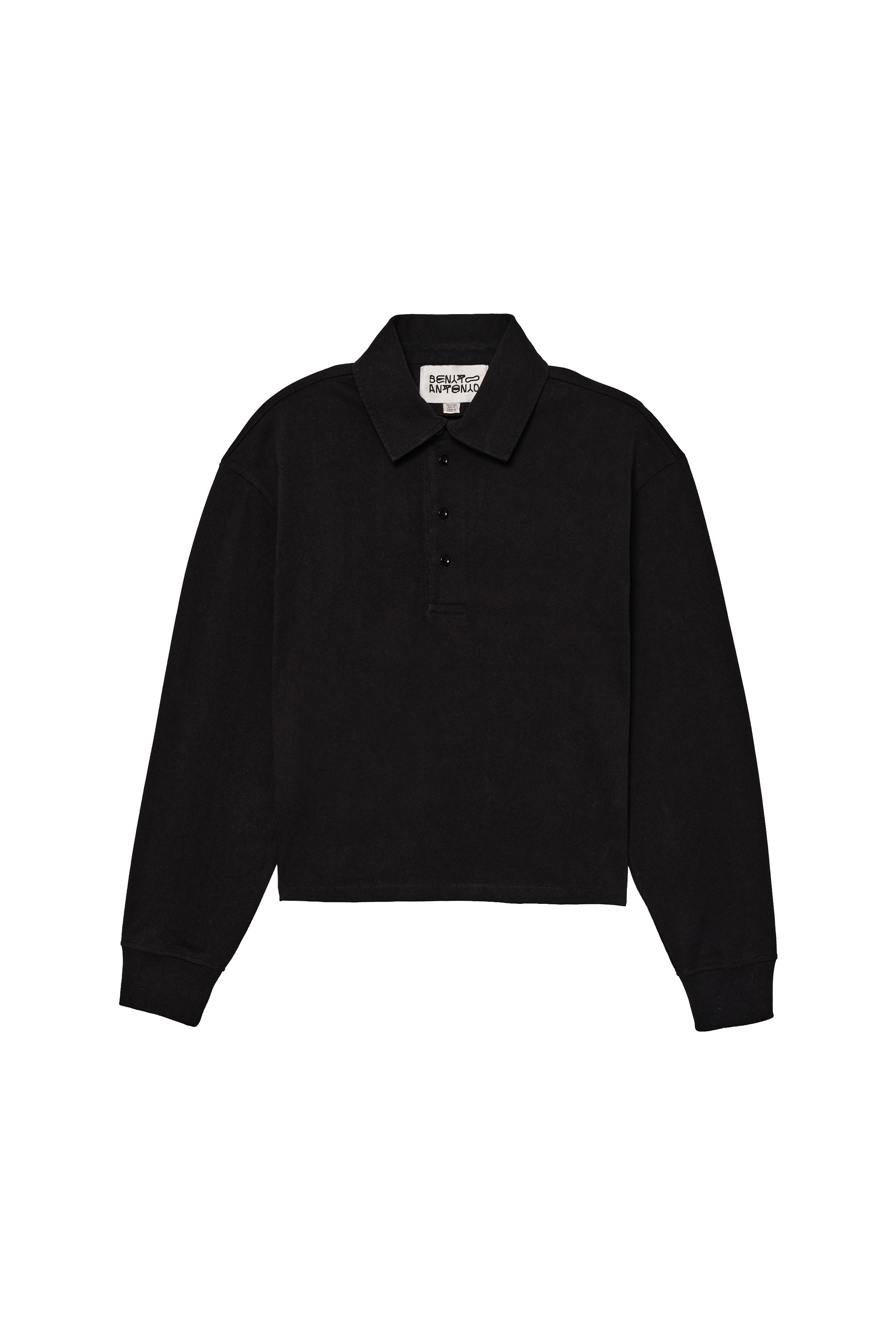 CROPPED FIT COTTON POLO SHIRT